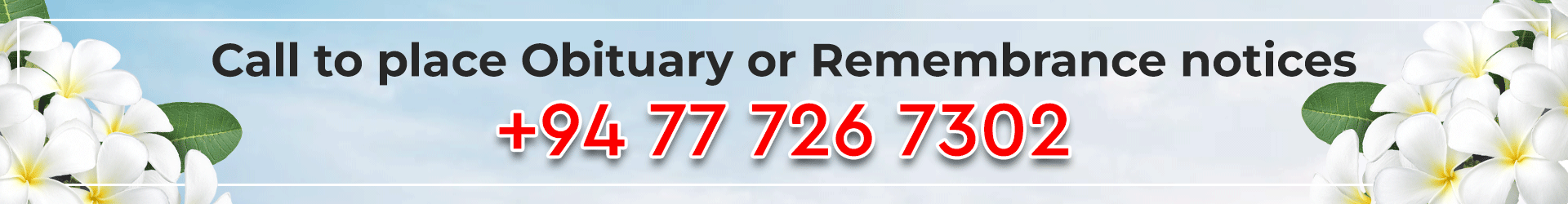 Obituaries Banner